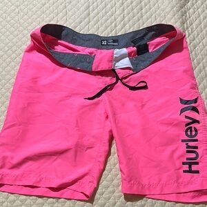 Hurley Pink Athletic Shorts Lightweight Performance